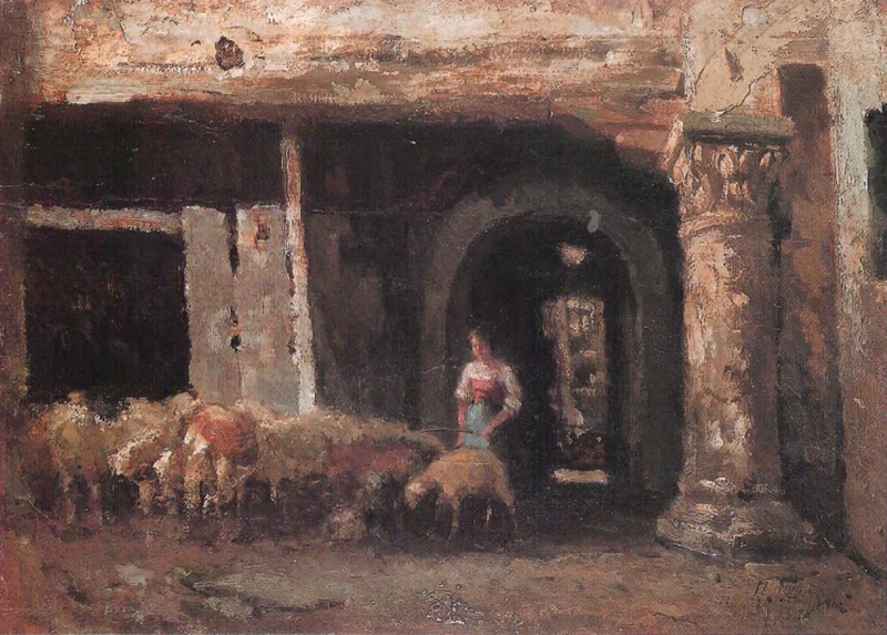  63-Francesco Filippini-Interno di cortile 